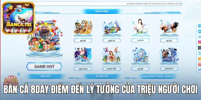 Bắn cá 8Day điểm đến lý tưởng của triệu người chơi