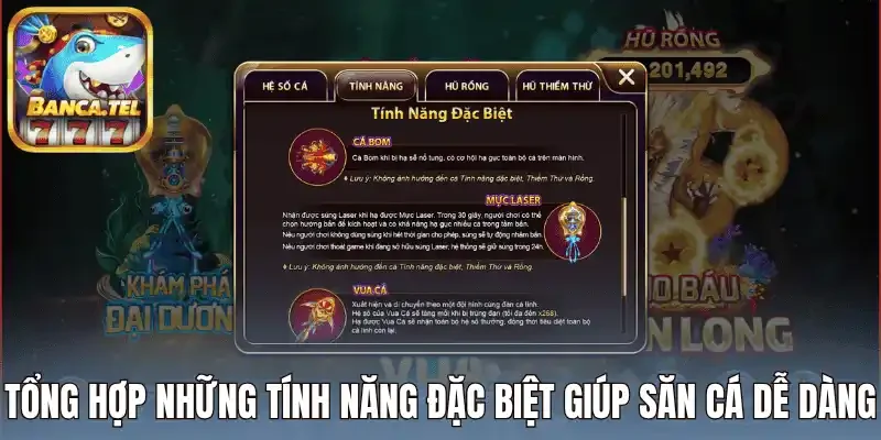 Tổng hợp những tính năng đặc biệt giúp săn cá dễ dàng